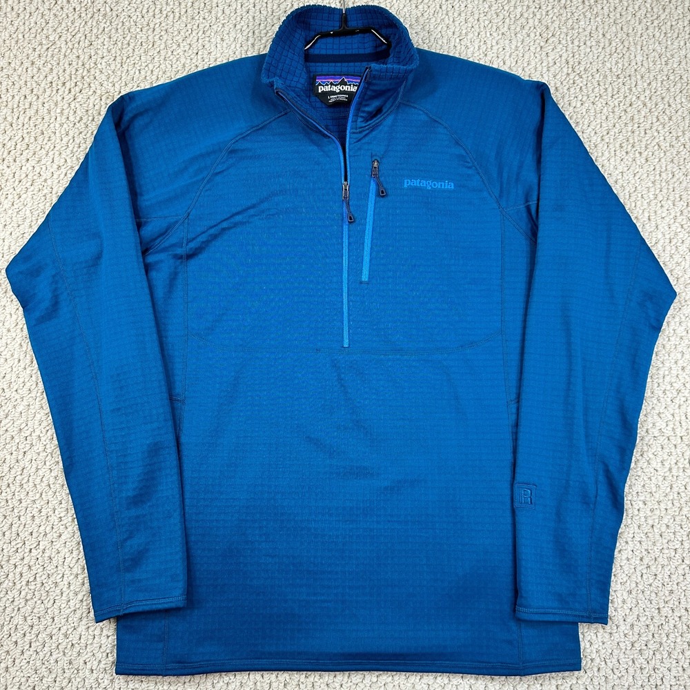 Patagonia 1/2 Zip Pullover Mens L Dark Teal R1 Regulator Performance Grid Fleece